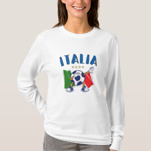Italy Dabbing Soccer Ball Flag 4 stars T-Shirt