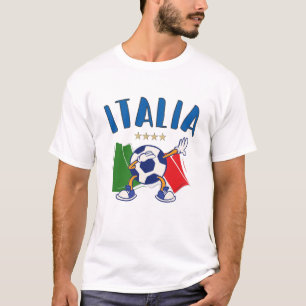 Italy Dabbing Soccer Ball Flag 4 stars T-Shirt