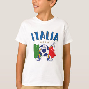 Italy Dabbing Soccer Ball Flag 4 stars T-Shirt