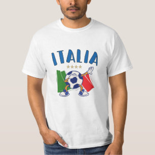 Italy Dabbing Soccer Ball Flag 4 stars T-Shirt