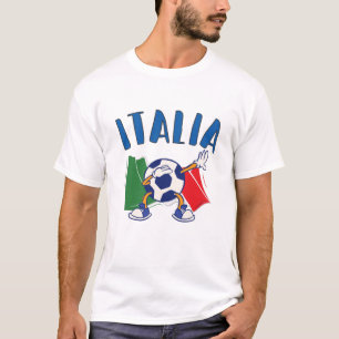 Italy Dabbing Soccer Ball Flag T-Shirt