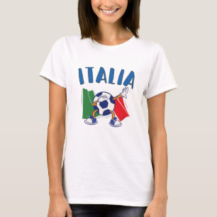 Italy Dabbing Soccer Ball Flag T-Shirt