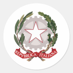 Italy Emblem Classic Round Sticker