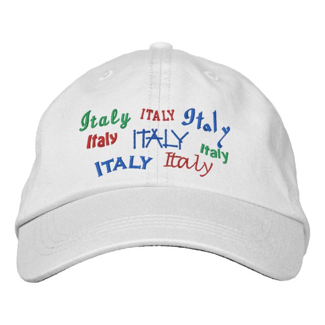 italy embroidered hat (Front)
