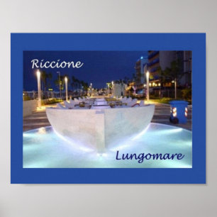 Italy - Emilia Romagna - Riccione - Seafront - Poster