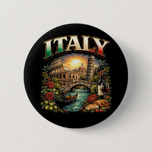 Italy Eternal 6 Cm Round Badge