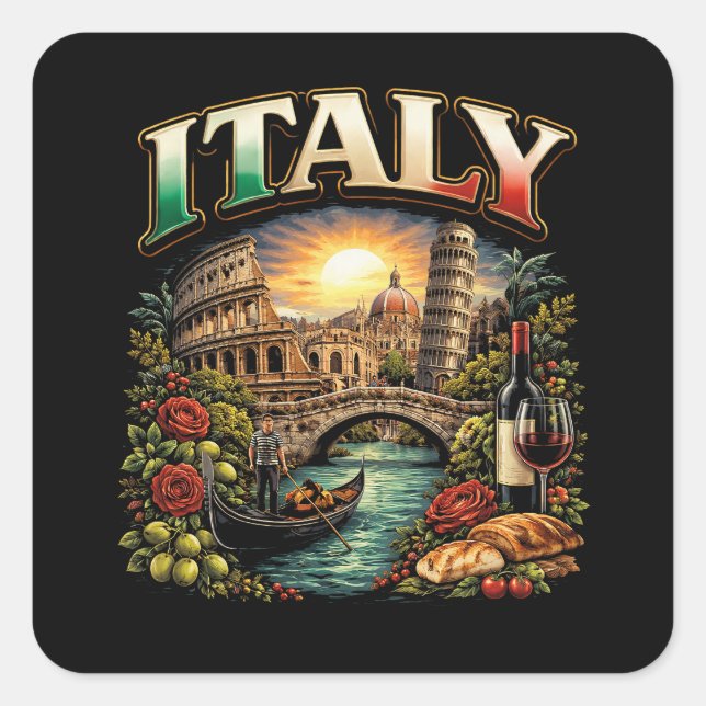 Italy Eternal Square Sticker (Front)