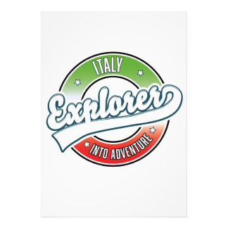 Italy explorer into adventure logo. photo print