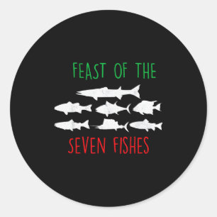 Italy Feast Of The Seven Fishes Italian Christmas  Classic Round Sticker