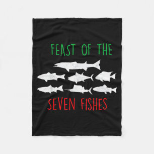 Italy Feast Of The Seven Fishes Italian Christmas  Fleece Blanket