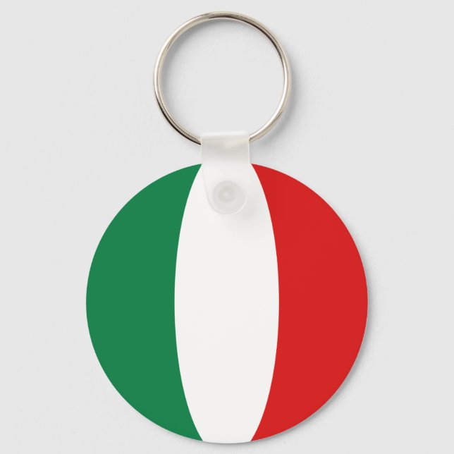 Italy Fisheye Flag Keychain (Front)