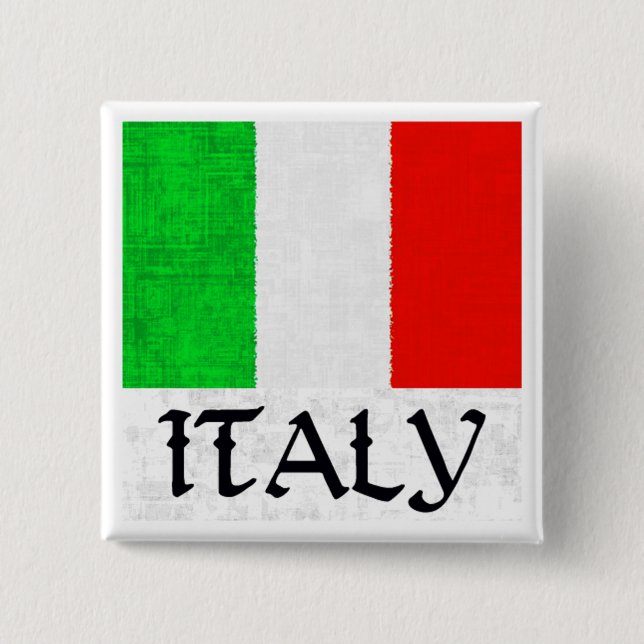 ITALY FLAG 15 CM SQUARE BADGE (Front)