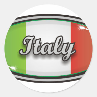 Italy flag 1 classic round sticker