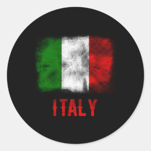 Italy Flag American Italian Pride Heritage Classic Round Sticker