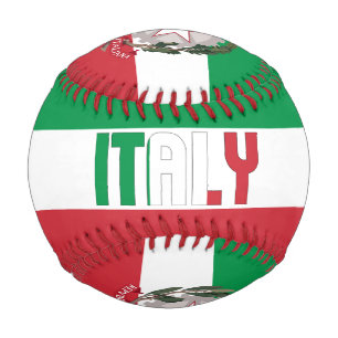 Italy Flag and Coat of Arms Patriotic Baseball