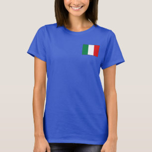 Italy Flag and Map dk T-Shirt