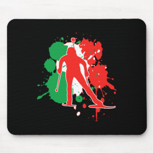Italy Flag Biathlonist - Italian Biathlon 1 Mouse Mat