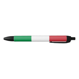 Italy Flag Black Ink Pen