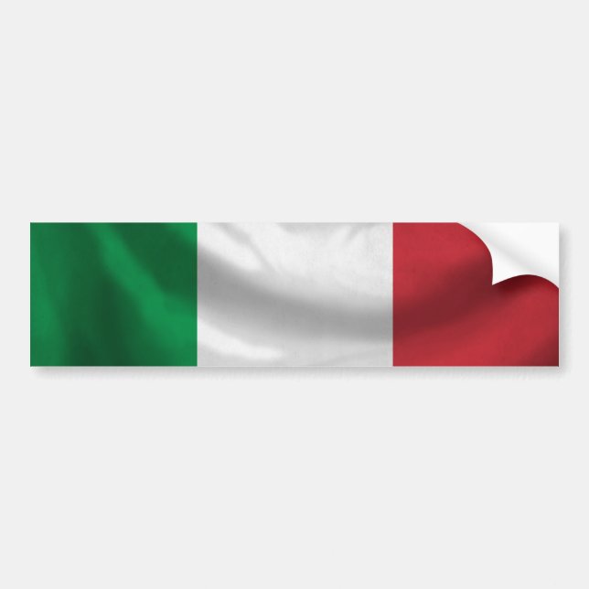 Italy Flag Bumper Sticker (Front)