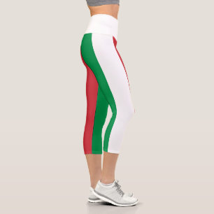 Italy Flag Capri Leggings