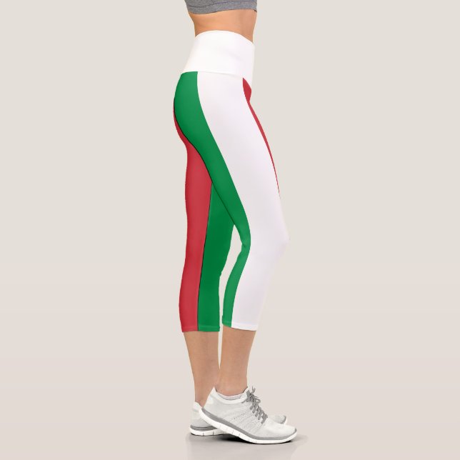 Italy Flag Capri Leggings (Right)