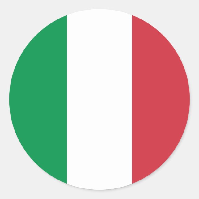 Italy Flag Classic Round Sticker (Front)