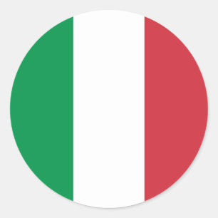 Italy Flag Classic Round Sticker