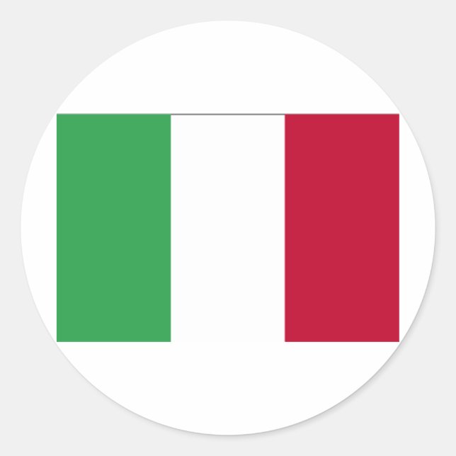 ITALY FLAG CLASSIC ROUND STICKER (Front)