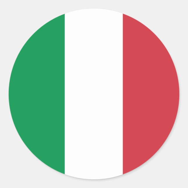 Italy Flag Classic Round Sticker (Front)
