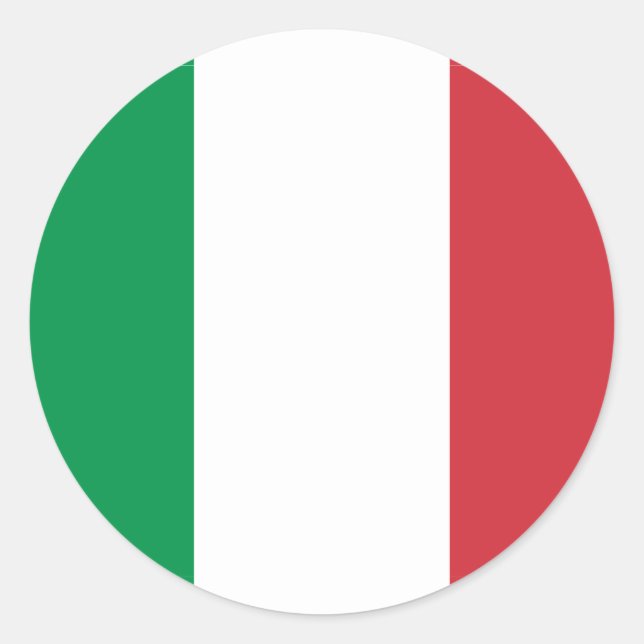 Italy Flag Classic Round Sticker (Front)