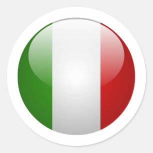 Italy Flag Classic Round Sticker