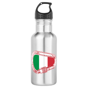 Italy Flag Climbing Carabiner 532 Ml Water Bottle