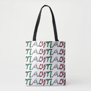 Italy Flag Colour Typography European Country Bag