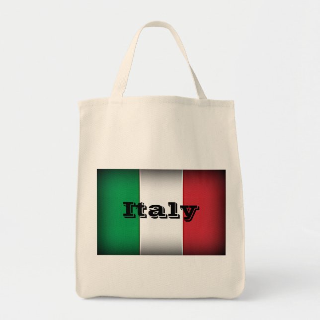 Italy Flag Dark Edge Tote Bag (Front)