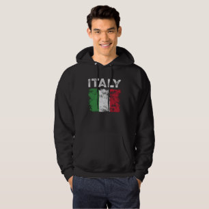 Italy Flag Distressed - Italian Flag Hoodie