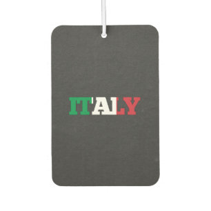 Italy flag font car air freshener