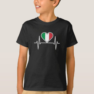 Italy Flag Heartbeat T-Shirt