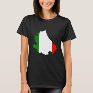 Italy flag in Abruzzo outline Italy T-Shirt