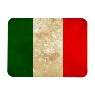 Italy Flag in Grunge Magnet