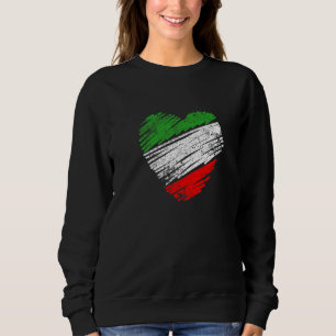 Italy flag in heart shape an Italian  idea Sweatshirt
