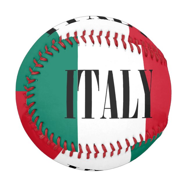 Italy flag Italia Italian Il Tricolore Baseball (Front Left)