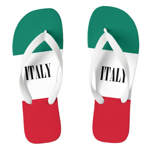 Italy flag Italia Italian Il Tricolore Flip Flops (Footbed)