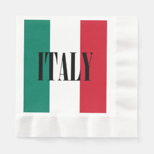 Italy flag Italia Italian Il Tricolore Napkin