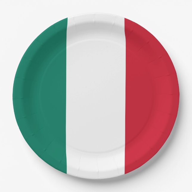 Italy flag Italia Italian Il Tricolore Paper Plate (Front)