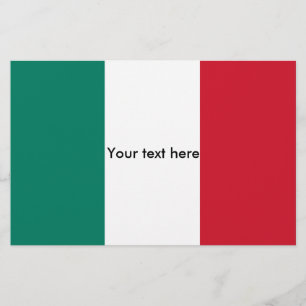 Italy flag Italia Italian Il Tricolore Stationery