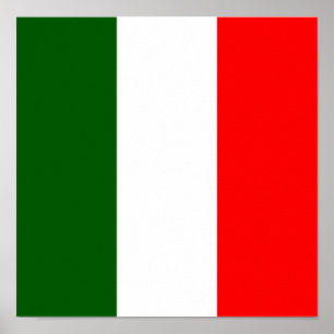 Italy Flag Italian Country Home Ethnicity Homeland Poster