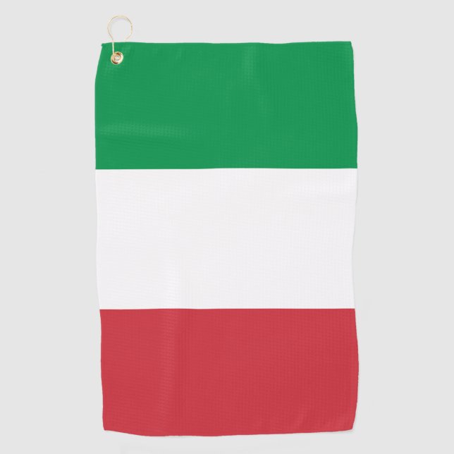 Italy Flag Italian Patriotic Golf Towel (Front)