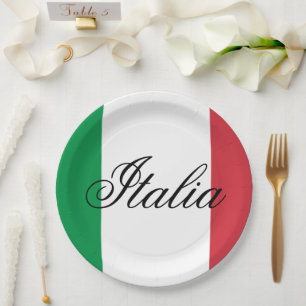 Italy Flag Italian Pride Europe Country Paper Plate