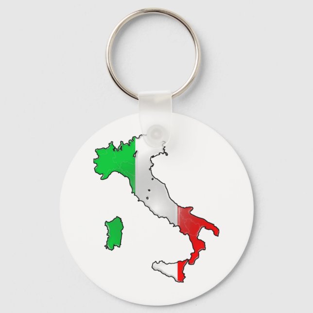 Italy Flag Key Ring (Front)