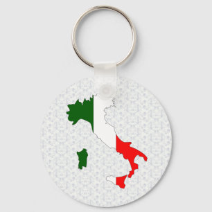 Italy Flag Map full size Key Ring